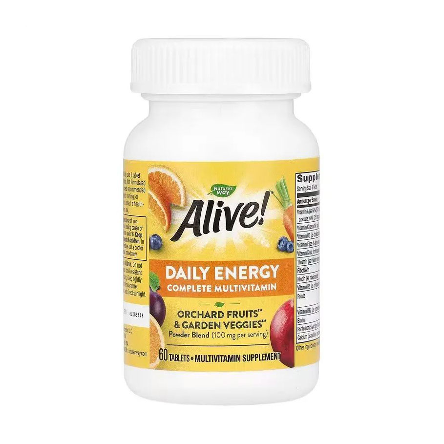 Мультивітаміни Nature's Way Alive! Daily Energy, 60 таблеток